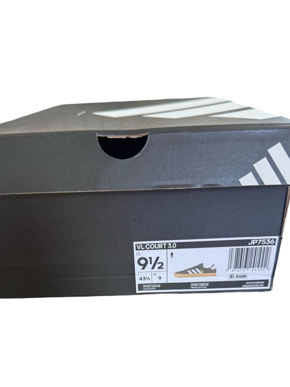 Adidas Men's VL Court 3.0 Sneakers New In Box Size 9 1/2 M - Picture 7 of 7